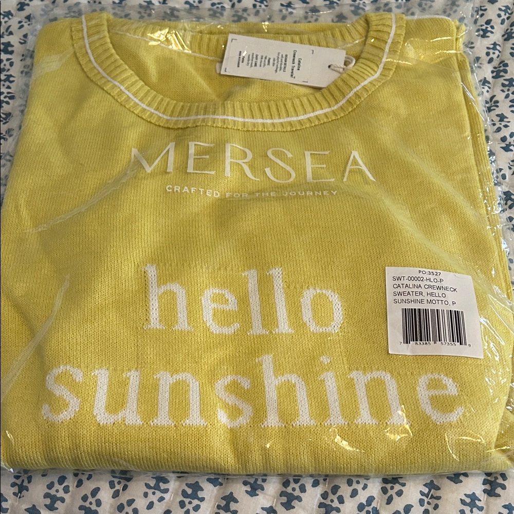 Mersea Yellow 'Hello Sunshine' Sweater NWT